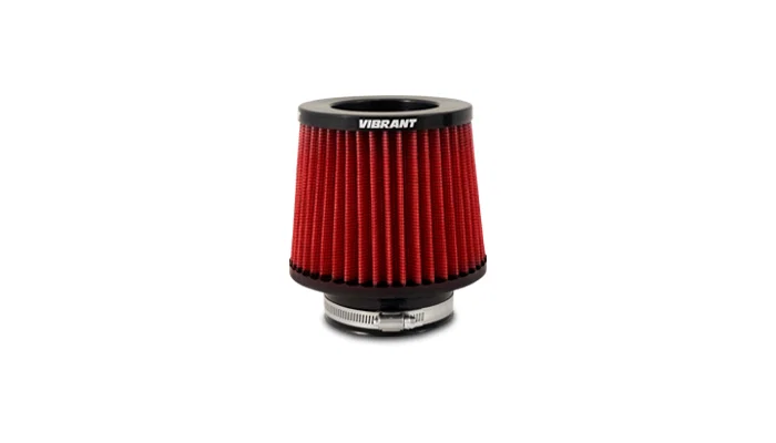 10923 – VIBRANT Air Filter, Round Tapered Cottom Gauze 5-1/4 Inch Outside Diameter x 5 Inch Height Single Centered Fl...